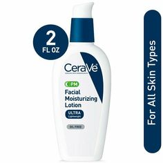 CeraVe PM Lotion, Face Moisturizer for Night Use, Normal to Dry Skin, 2 fl oz. (Packaging may vary) DESCRIPTION: Developed with dermatologists, CeraVe PM Facial Moisturizing Lotion has an ultra lightweight, oil free formula that moisturizes throughout the night and helps restore the protective skin barrier with three essential ceramides (1, 3, 6-II). The formula also contains hyaluronic acid to help retain skin’s natural moisture and niacinamide to help calm skin. Fragrance-free and non-comedoge Pm Moisturizer, Cerave Moisturizer, Cerave Cleanser, Cerave Skincare, Skincare Sale, Foaming Facial Cleanser, Moisturizing Face Cream, Moisturizing Lotion, Tsa Approved