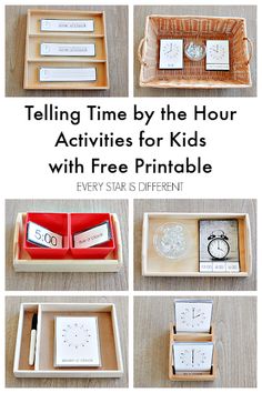 telling time by the hour activities for kids with free printables from every star is different