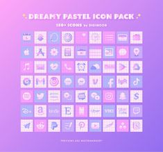 the poster for dream pastel icon pack