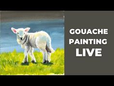 LIVE - How to paint a lamb with gouache - real time painting tutorial - YouTube