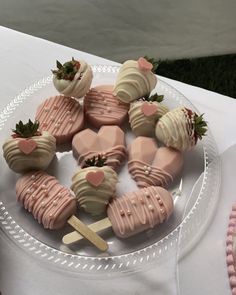 there are many desserts on the table ready to be eaten and served for guests