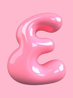 the letter e is made up of pink liquid