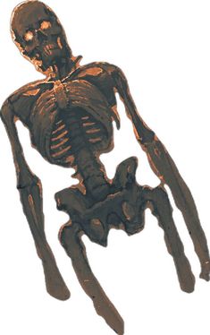 an image of a human skeleton that is in the air with its legs spread out