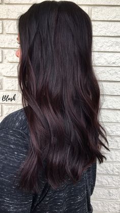 Dye Duet: Two-Tone Hair Color Inspiration Maroon Balayage, Dark Brunette Hair, Matrix Color, Ombre Hair Blonde, Blush On, Burgundy Hair, Hair Color Highlights, Ombre Hair Color