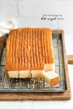 a loaf of bread sitting on top of a cooling rack