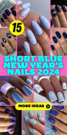 Step into 2024 with a touch of sophistication and charm courtesy of captivating short new years nails blue 2024. These nail designs are all about embracing the new year with a trendy and minimalist vibe. Whether you choose royal blue, navy, or sky blue, your nails will be on point. Explore acrylic nails featuring French tips, simple nail art, and elegant butterfly details, adding a touch of prettiness to your winter look. Get ready to shine this New Year's Eve with your chic nail art. Pink Winter Nails, Dip Nail Designs, Christmas Nail Designs Acrylic, Nail Designs For Winter, Winter Nails 2023, Light Blue Nail Designs, Latest Nails, Sky Blue Nails, Winter Nails Ideas