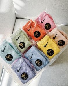 Hand-dyed Nike crew socks  Unisex Converse Socks, Pastel Socks, Winter Inspo Outfits, Nike Crew Socks, Olive Style, Tie Dye Socks, Cute Nike Outfits, Modest Style, Nike Socks