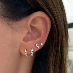 The Diamond Multifaceted Stud Earring makes a statement with diamonds varying from round to baguette to pear. Now that you don't have to choose between facets, the only question is: Which place will it take in your ear stack? Stack Earrings, Diamond Stacks, Stacked Earrings, Piercing Ideas, Ear Stack, Jewelry Care Instructions, Diamond Glitter, Arm Candy, Stud Earring