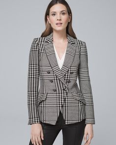 Plaid Trophy Jacket - White House Black Market Office Interview Outfit, Dress Jackets For Women, Office Outfits For Ladies, Trophy Jacket, Happy Hour Outfit, Dress Jackets, Shop Dress, Reversible Dress