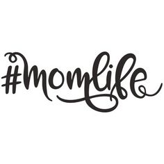 the word momlife written in black ink