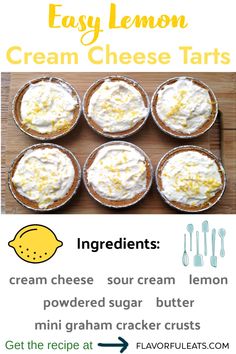 a recipe for lemon cream cheese tarts