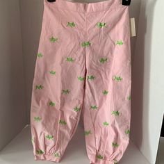 Adorable Pink Lightweight Corduroy With Green Embroidered Crickets / Grasshoppers. Elastic Waist With Balloon Legs. Size 5. Made In Usa. Smoke Free Home. Cute Pink Bottoms With Pockets, Cute Pink Pants For Spring, Cute Pink Spring Bottoms, Cute Pink Bloomers For Playwear, Playful Pink Cotton Bloomers, Playful Pink Bottoms With Pockets, Cute Pink Cotton Pants, Pink Cotton Bottoms With Elastic Waistband, Cute Pink Pants With Pockets