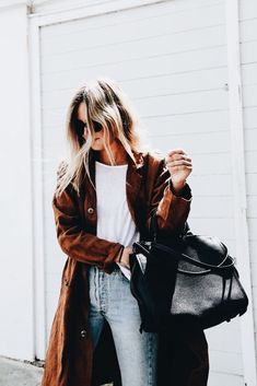 long duster outfit Pijamas Women, Skandinavian Fashion, Lace Up Espadrilles, Blazer Outfit, Easy Style, Looks Street Style, Autumn Outfits