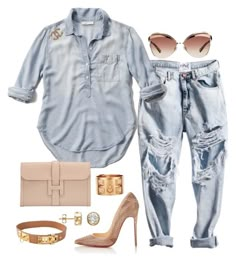 Hermes Earrings, Dior Jeans, Chanel Shirt, Black Women Fashion, City Style, Denim Outfit, Outfits Casuales, Cute Casual Outfits, Cute Fashion