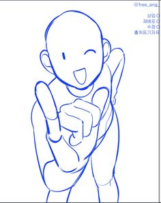 a drawing of a cartoon character holding something in one hand and pointing to the other