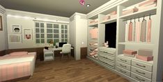 Roblox Bedroom, Bloxburg Homes, Bloxburg Interior, Bedroom Girl, Decals Codes, Bloxburg Houses, House Decals