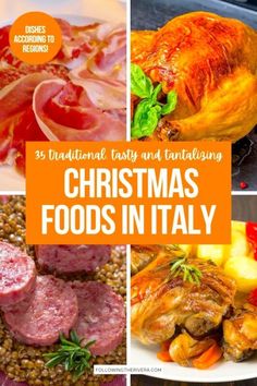 christmas foods in italy with text overlay