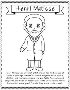 a coloring page with an image of a man in a suit