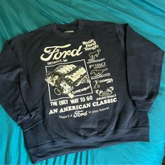 Brand New. Nwot Broncos Sweatshirt, Car Fashion, Vintage Mustang, Built Ford Tough, Western Wear Outfits, Ford Racing, Shirts Vintage, Fall Fits, American Classic