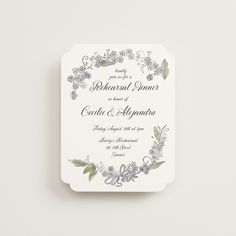 Forget Me Nots Rehearsal Dinner Cards by Jenna Holcomb | Minted