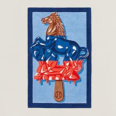 an image of a horse that is painted on the back of a piece of paper