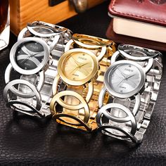 Item Type: Watches Gender: Women Dial Window Material Type: Glass Case Material: Alloy Band Material Type: Stainless Steel Movement: Quartz Clasp Type: Folding Clasp with Safety Band Width: 30 mm / 1.18 inch Case Thickness: 8 mm / 0.31 inch Band Length: 19.5 cm / 7.68 inch Dial Diameter: 28 mm / 1.10 inch Package Includes: 1 x Watches Trendy Outfits For Men, Leather Band Watches, Tops Classy, Watch Bands Women, Trendy Outfits For Women, Woman Watches, Watches For Ladies, Minimalist Bangle, Ladies Bracelet Watch