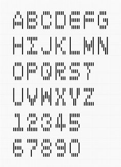 some type of font and numbers that are in the same pattern, but different colors