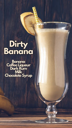 Dirty Banana Dirty Banana Drink, Dirty Banana Drink Recipe, Banana Cocktail, Margaritaville Frozen Concoction Maker, Cocktails For Beginners, Creamy Cocktails, Banana Coffee