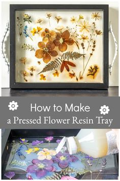 how to make a pressed flower resin tray