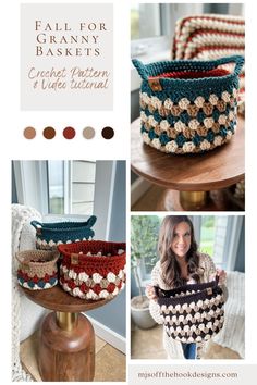 crochet basket patterns for fall and winter