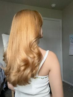 Light Ginger Hair Aesthetic, Lana Del Rey Ginger Hair Aesthetic, Strawberry Blonde 70s Hair, Very Long Ginger Hair, Long Golden Blonde Hair Aesthetic, Dark Blonde Hair, Dark Blonde, Color Inspo