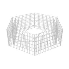 a large metal cage with four openings on the front and one door open to allow for dogs