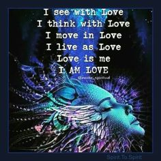 an image of a peacock with the words i see with love