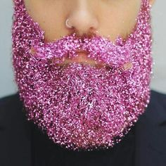 Glitter Beards, Beard Trend, Flower Beard, Glitter Roots, Concert Makeup, Perfectly Posh, Glitter Hair, Up Halloween