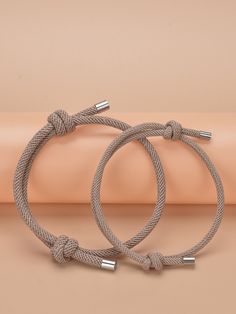 Khaki Fashionable   Polyester   Embellished   Jewelry Fashionable Couple, Shein Men, Latest Bracelets, Men Bracelets, Couple Bracelet, Guys Clothing Styles, Copper Style, Couple Bracelets, Watches Women Fashion