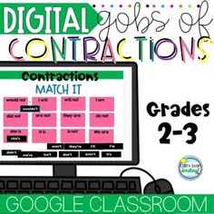 a computer screen with the words,'digital jobs for connections match it grade 2 - 3