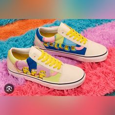 Vans X The Simpsons Old Skool *Nwt* Color: "The Bouviers" Size: 11.0 Men's Sku: Vn0a4bv521m Vans Sk8 Low, Vans Vintage, Marge Simpson, Sneakers Vans, Jaden Smith, The Simpson, Adidas Zx, Vans Sneakers, Vans Sk8