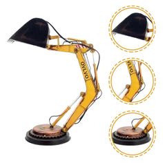 an image of a yellow and black lamp