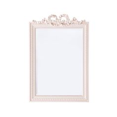 a white frame with flowers on it