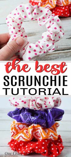 Learn how to make a scrunchie with just a few supplies.  It is so easy to make a DIY Scrunchie that you can make them in just minutes and save money too.  We give you the step by step instructions on how to make this easy DIY scrunchie.  #onecrazymom #sewingtutorials #howtomake #scrunchies Diy Bathroom Paint, Create Kids Couture, Making Decorations, Diy Sharpie, Crazy Mom