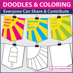 the poster for doodles and coloring everyone can share & contribute it's all have fun