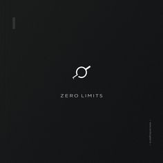 the logo for zero limits is shown on a black background with white letters and an o