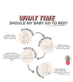 a baby's life cycle with the words what time should my baby go to bed?