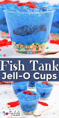 fish tank jello - o cups for kids to make