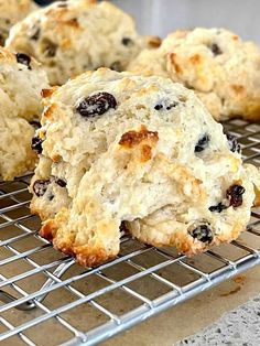 several scones on a cooling rack ready to be eaten