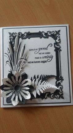 a card that has some flowers on it