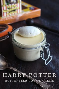 harry potter butter is in a small jar