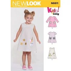 New Look Sewing Pattern N6611 Children's Novelty Dress Toddler Patterns, New Look Patterns, American Girl Crafts, Kids Sewing, Sewing Patterns Girls, Easy A, Sewing Patterns For Kids, Vogue Patterns, Easy Sewing Patterns