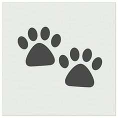 an animal paw print is shown on a white background, with black and gray colors