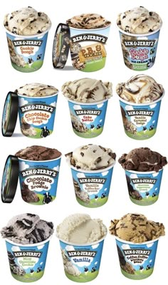 an image of ice creams with different flavors